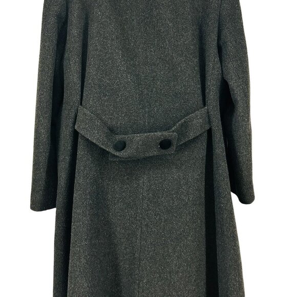 VTG Forecaster of Boston Long Wool Coat Velvet Trim Preppy Old Money Womens 16 B - Picture 7 of 13